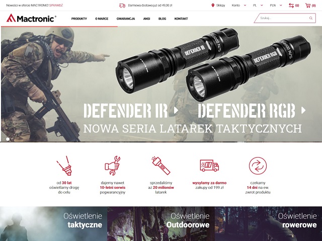 Zrzut ekranu strony Mactronic.pl